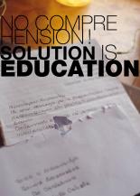 no comrehension! solution is education