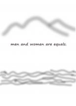 men and women are equals.